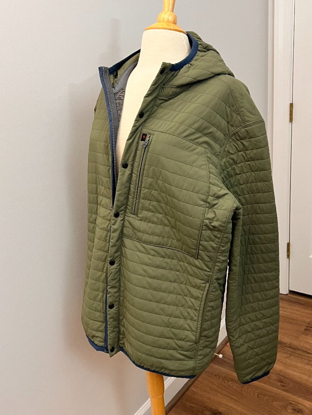 Relwen Windzip Hooded Jacket Utility Green Sz L - Picture 10 of 10